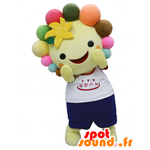 Mascot Naka. mascote do boneco de neve amarela no sportswear - MASFR27769 - Yuru-Chara Mascotes japoneses