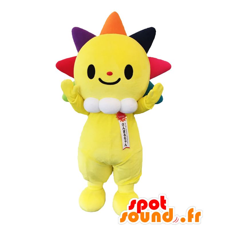 San-chan maskot. gul sol-lignende maskot og oransje - MASFR27816 - Yuru-Chara japanske Mascots