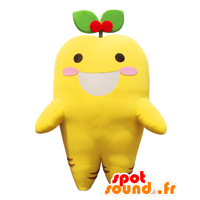 Carrot Mascot-chan. gul og grønn gulrot maskot - MASFR27820 - Yuru-Chara japanske Mascots