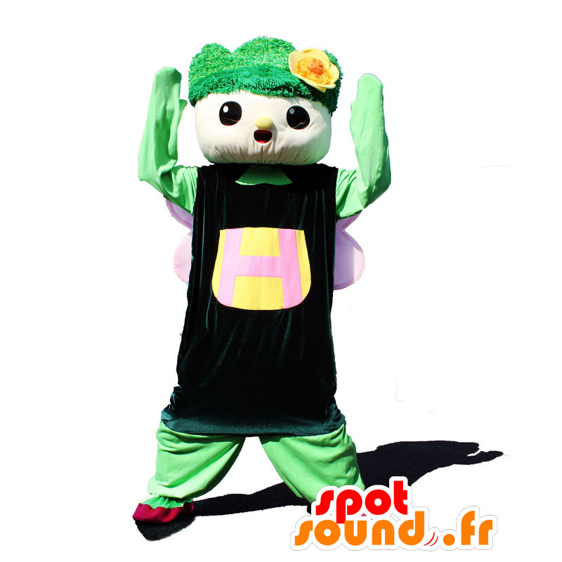 Mascot Hinon. mascote da fruta verde, vegetal sorrindo - MASFR27849 - Yuru-Chara Mascotes japoneses