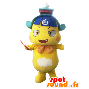 Mascot Mandarin. Maskotti hauska keltainen hirviö ja karvainen - MASFR27858 - Mascottes Yuru-Chara Japonaises