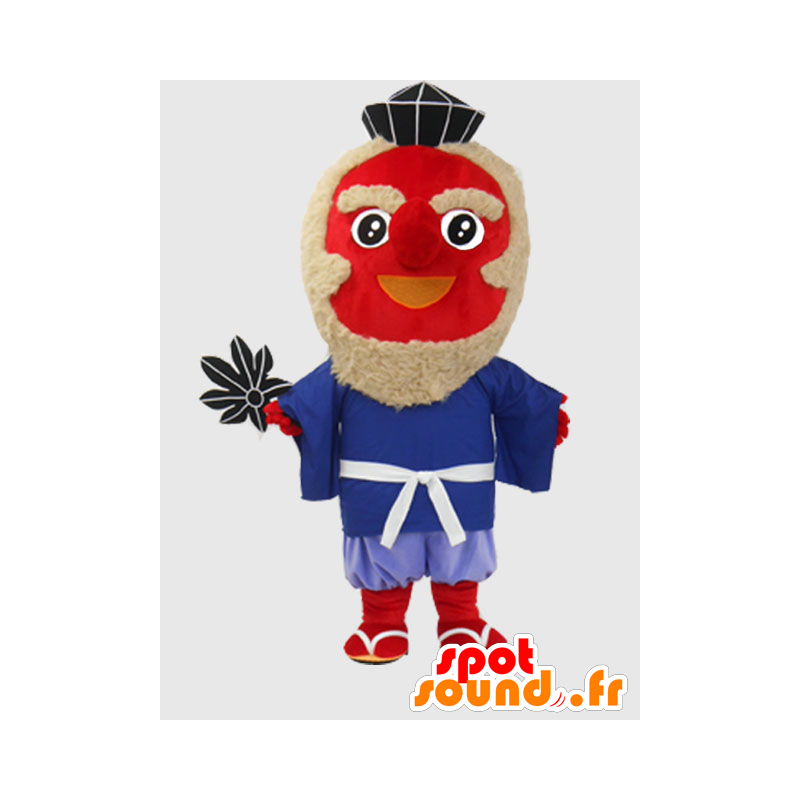 Maskot Tengu-chan. Maskot červené muže, s úsměvem - MASFR27864 - Yuru-Chara japonské Maskoti