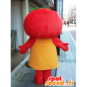 Tomati mascotte. Mascotte pomodoro rosso, rotondo, gigante - MASFR27866 - Yuru-Chara mascotte giapponese