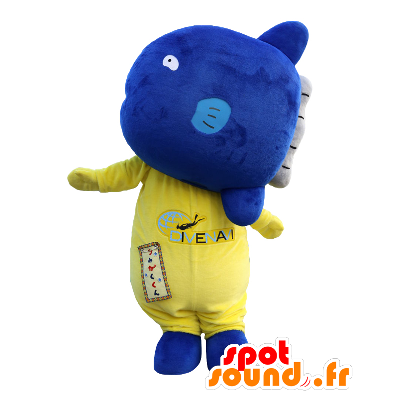 Umigaku kun mascot, blue and yellow fish giant - MASFR27925 - Yuru-Chara Japanese mascots