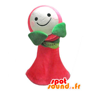 Tsuzuki-chan mascot, pink flower, green and white - MASFR27928 - Yuru-Chara Japanese mascots