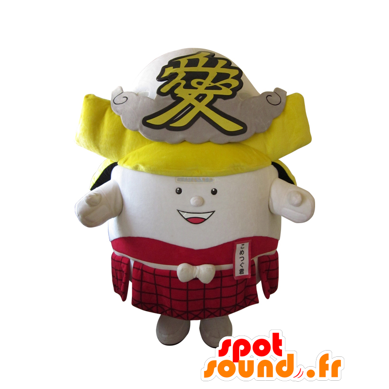 Mascot Kometsugu weißen Mann in Samurai gekleidet - MASFR27967 - Yuru-Chara japanischen Maskottchen