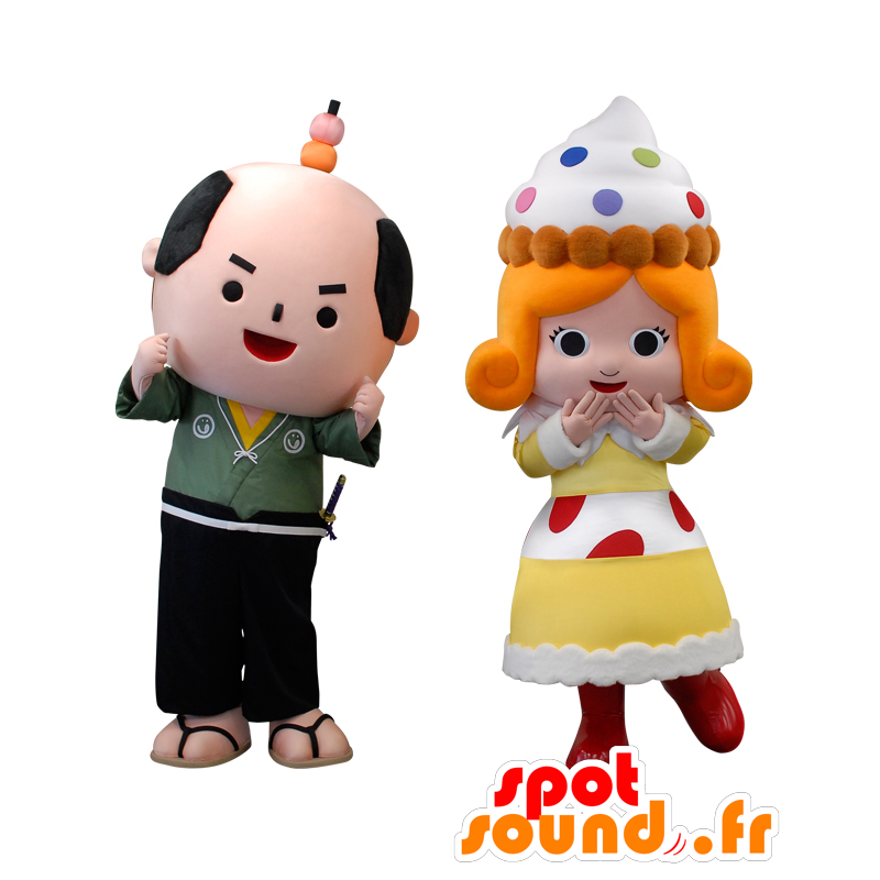 Mascots Kashinari kun and his princess - MASFR27988 - Yuru-Chara Japanese mascots