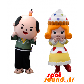 Maskoter Kashinari KUN og hans prinsesse - MASFR27988 - Yuru-Chara japanske Mascots