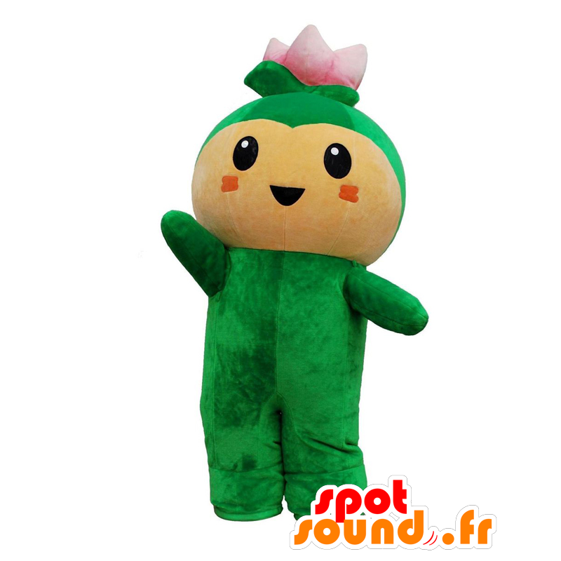 Mascot Hasu-chan, flor de lótus verde e rosa gigante - MASFR28009 - Yuru-Chara Mascotes japoneses