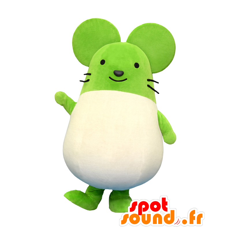 ゆるキャラマスコット日本人 の マスコットnezukon 緑と白のマウス ふっくら 色変更 変化なし 切る L 180 190センチ 撮影に最適 番号 服とは 写真にある場合 番号 付属品 番号