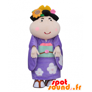 Mascot Koume japanilainen nainen pukeutunut violetti tunika - MASFR28035 - Mascottes Yuru-Chara Japonaises