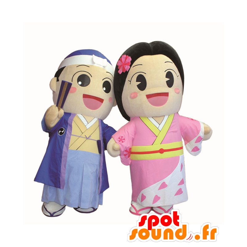 Mascotte Masamitsu kun e Sogoama chan - coppia mascotte - MASFR28047 - Yuru-Chara mascotte giapponese