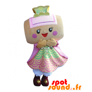 Kozuchi chan maskot. Afrikansk tamburin maskot, hammer -