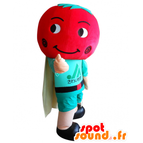 Maskottchen Beji-Kun. Tomato Maskottchen-Superhelden-Outfit - MASFR28094 - Yuru-Chara japanischen Maskottchen