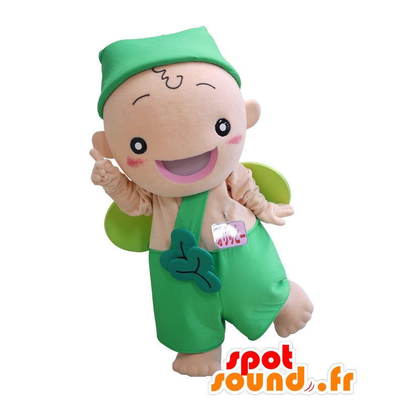 Orippi maskot. Grön leprechaunmaskot med vingar - Spotsound