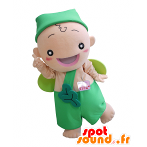 Maskot Orippi. green skřítek maskot s křídly - MASFR28098 - Yuru-Chara japonské Maskoti