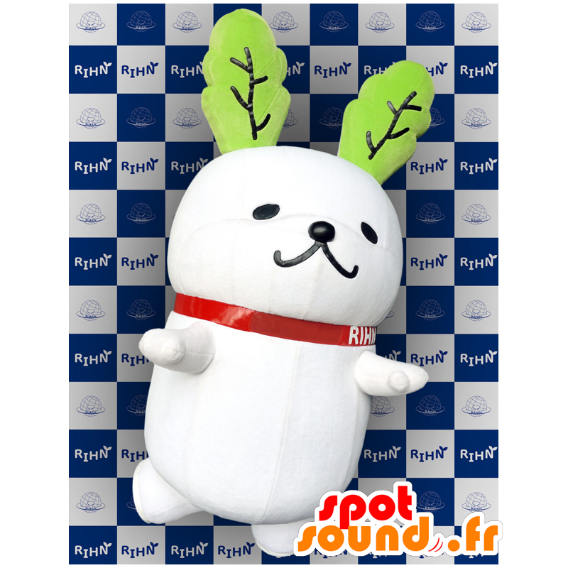 Aarde mascotte hond. hond mascotte met groene oren - MASFR28106 - Yuru-Chara Japanse Mascottes