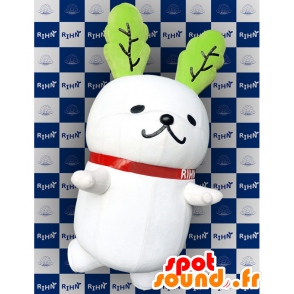 Earth mascot dog. Dog mascot with green ears - MASFR28106 - Yuru-Chara Japanese mascots