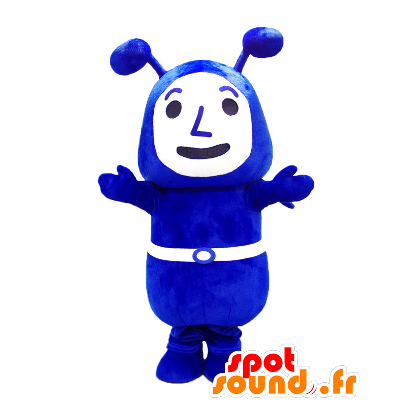 Kun Mascot Yokoari. azul e branco formiga mascote da - MASFR28110 - Yuru-Chara Mascotes japoneses