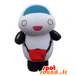 Mascot Kurumakun. valkoinen ja sininen auto Mascot - MASFR28196 - Mascottes Yuru-Chara Japonaises