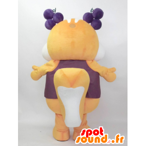 Mascot Shimarin. eekhoorn mascotte met druif - MASFR28219 - Yuru-Chara Japanse Mascottes