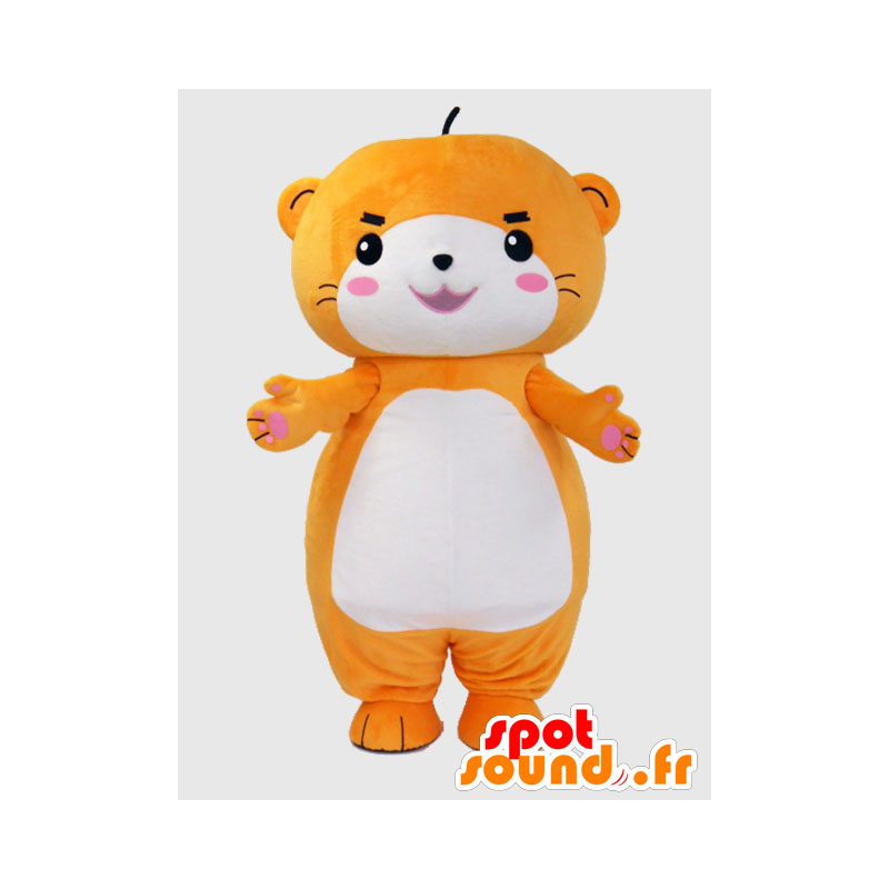 Ichikawa mascotte. Arancione e bianco lontra mascotte - MASFR28229 - Yuru-Chara mascotte giapponese