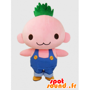 Mascot Norimo-chan. mascote rosa de macacão - MASFR28247 - Yuru-Chara Mascotes japoneses