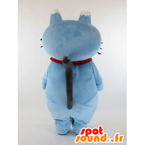 Mascotte Shizunabi. Blue Cat Mascotte con un serpente - MASFR28255 - Yuru-Chara mascotte giapponese