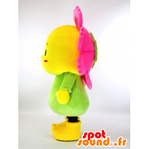 Kosupi mascotte. Rosa, giallo e verde di fiori mascotte - MASFR28259 - Yuru-Chara mascotte giapponese