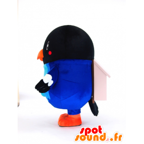 Mascot Tsupi Heso. Mascot schwarz und blau Vogel - MASFR28261 - Yuru-Chara japanischen Maskottchen