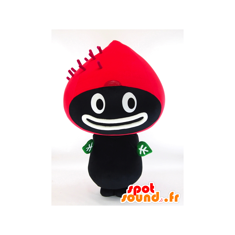 Mascot Unamo. rode en zwarte paddestoel Mascot - MASFR28262 - Yuru-Chara Japanse Mascottes