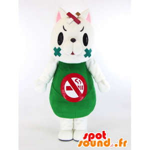 Rosa Hase Maskottchen mit einer weißen Schürze - MASFR28264 - Yuru-Chara japanischen Maskottchen