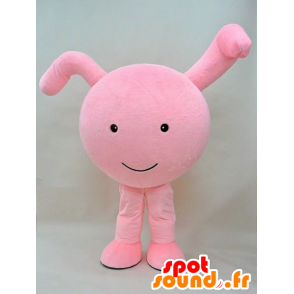 Roze mascotte man, allen rond, met grote armen - MASFR28281 - Yuru-Chara Japanse Mascottes