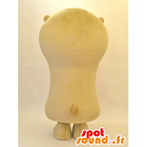 Mascot Mirakko. beige teddy maskot med et hjerte - MASFR28294 - Yuru-Chara japanske Mascots