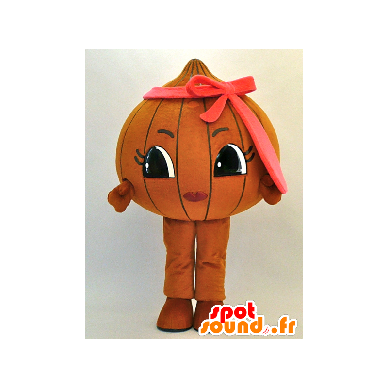 Mascotte de Mizutama-chan. Mascotte d'oignon marron géant - MASFR28298 - Mascottes Yuru-Chara Japonaises