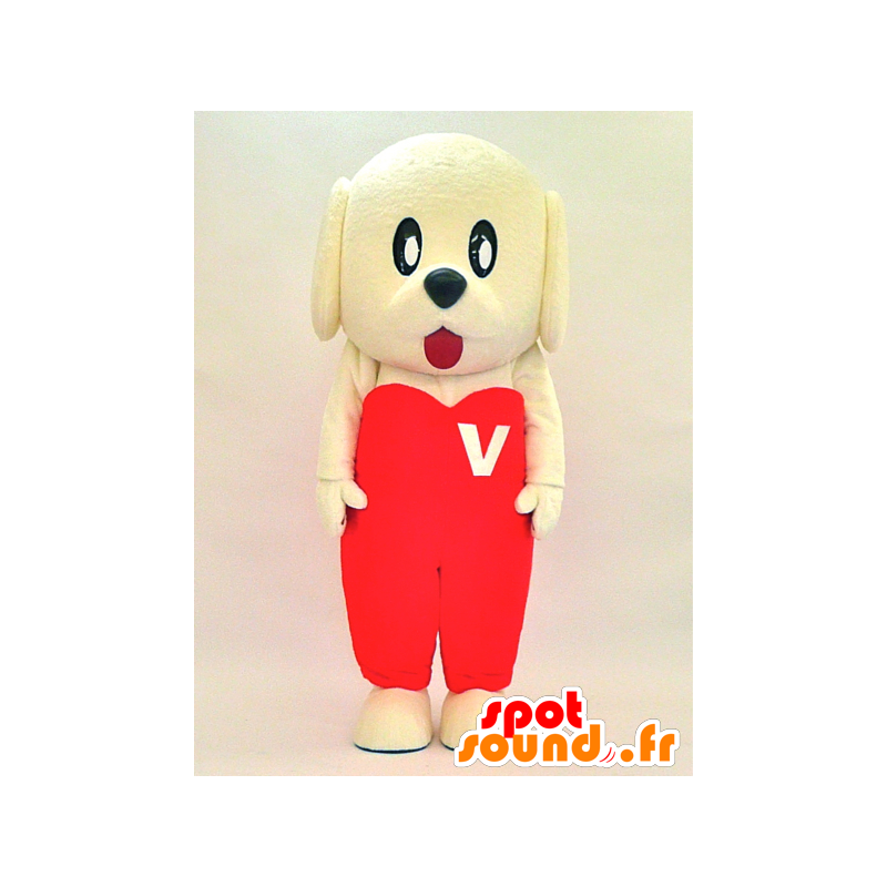 Mascote do cão amarelo com um vestido vermelho - MASFR28314 - Yuru-Chara Mascotes japoneses