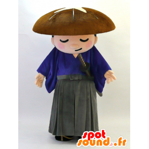 Mascot Shiitake Samurai. Mascot samurai wijs - MASFR28315 - Yuru-Chara Japanse Mascottes