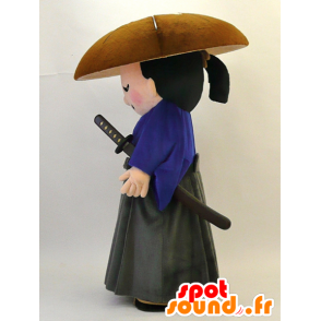 Mascot Shiitake Samurai. Mascot samurai wijs - MASFR28315 - Yuru-Chara Japanse Mascottes