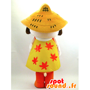 Kun Mascot Kunen. Mascota Perro de Brown con un sombrero - MASFR28341 - Yuru-Chara mascotas japonesas