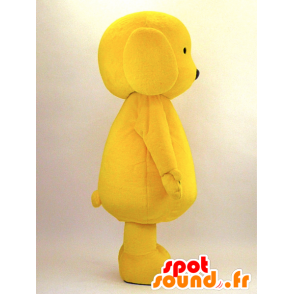 Yellow Dog mascot and black giant - MASFR28345 - Yuru-Chara Japanese mascots