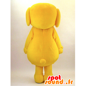 Yellow Dog mascot and black giant - MASFR28345 - Yuru-Chara Japanese mascots