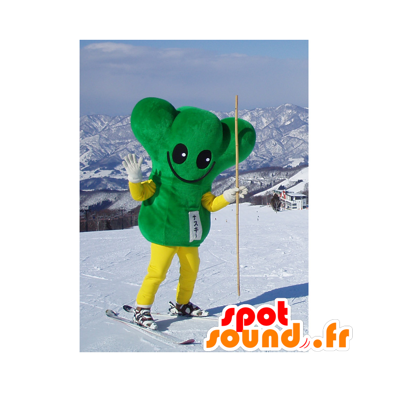 Mascot Nasuki. gigante mascote homem verde e sorrindo - MASFR28388 - Yuru-Chara Mascotes japoneses