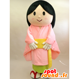 Komachi-chan mascotte. Mascotte donna asiatica - MASFR28427 - Yuru-Chara mascotte giapponese