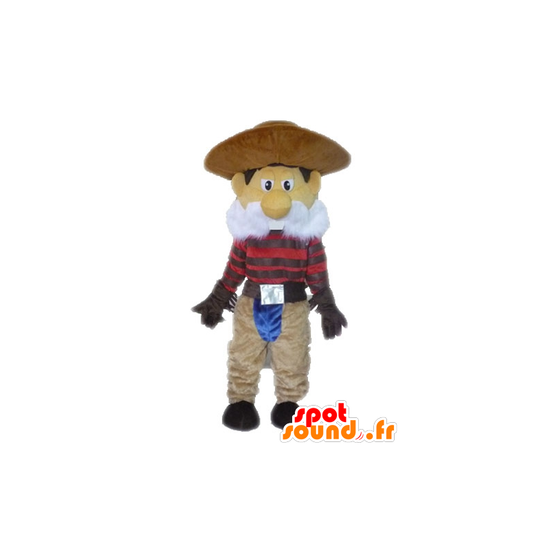 Cowboy-Maskottchen Schnurrbart im traditionellen Kleid - MASFR028576 - Menschliche Maskottchen