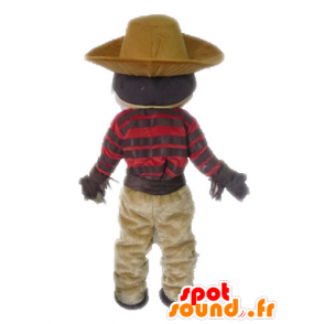 Cowboy baffi mascotte in abito tradizionale - MASFR028576 - Umani mascotte