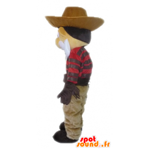 Bigode mascote cowboy no vestido tradicional - MASFR028576 - Mascotes humanos