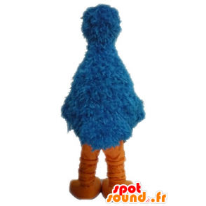 Azul mascote pássaro e laranja, peludo e engraçado - MASFR028606 - aves mascote