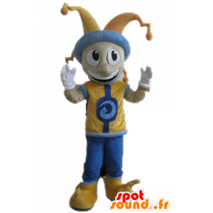 Jester Koning mascotte in kleurrijke outfit - MASFR028685 - Human Mascottes