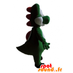 Grün und Weiß Dinosaurier-Maskottchen. Yoshi Maskottchen - MASFR028713 - Maskottchen-Dinosaurier