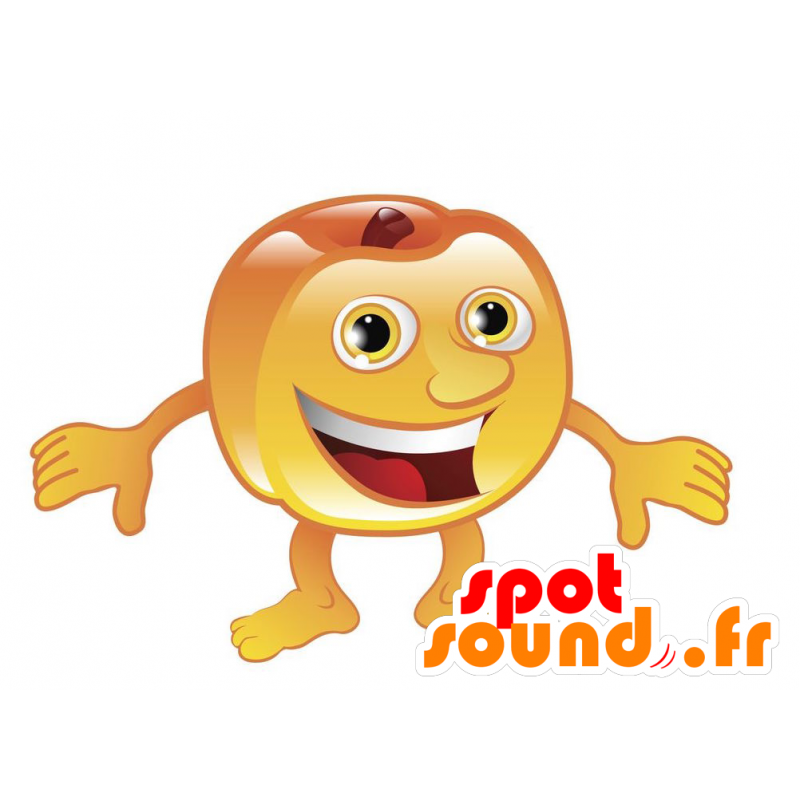 Giant Peach mascot. Mascot summer fruit - MASFR028888 - 2D / 3D mascots